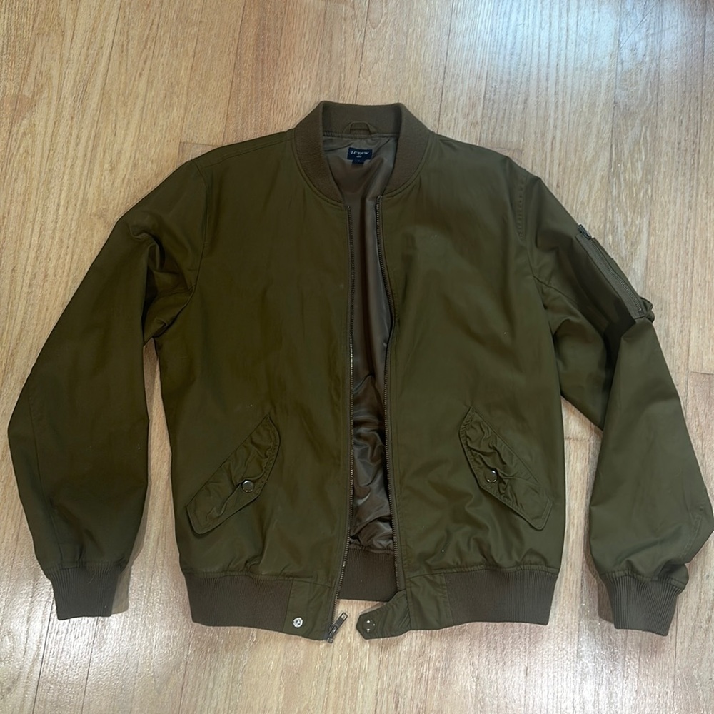 JCrew Green Bomber Jacket